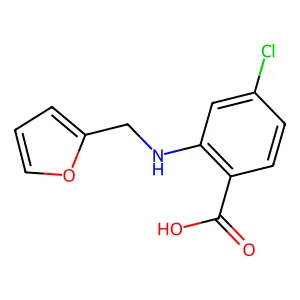 4-Chloro-2-(furan-2-ylmethylamino)benzoic acid structure