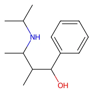 3-(Isopropylamino)-2-methyl-1-phenyl-1-butanol structure