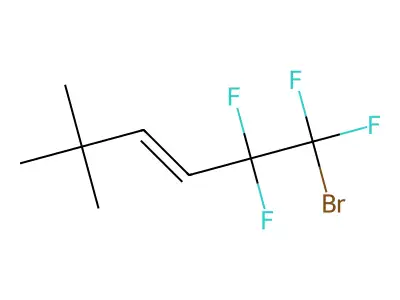 1-Bromo-1,1,2,2-tetrafluoro-5,5-dimethylhex-3-ene structure