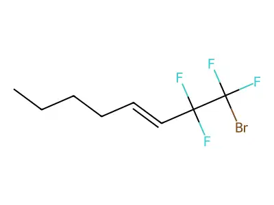 1-Bromo-1,1,2,2-tetrafluorooct-3-ene structure