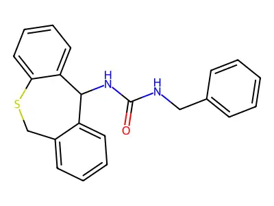 Urea, N-(6,11-dihydrodibenzo(b,e)thiepin-11-yl)-N'-(phenylmethyl)- structure