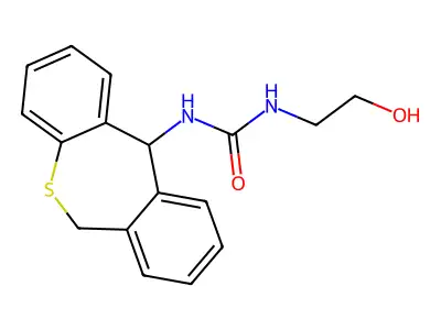 Urea, N-(6,11-dihydrodibenzo(b,e)thiepin-11-yl)-N'-(2-hydroxyethyl)- structure