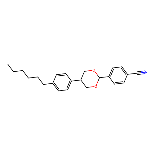 4-[5-(4-Hexylphenyl)-1,3-dioxan-2-yl]benzenecarbonitrile structure