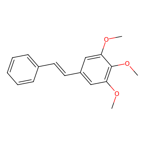 3,5,4-Trimethoxy-trans-stilbene structure