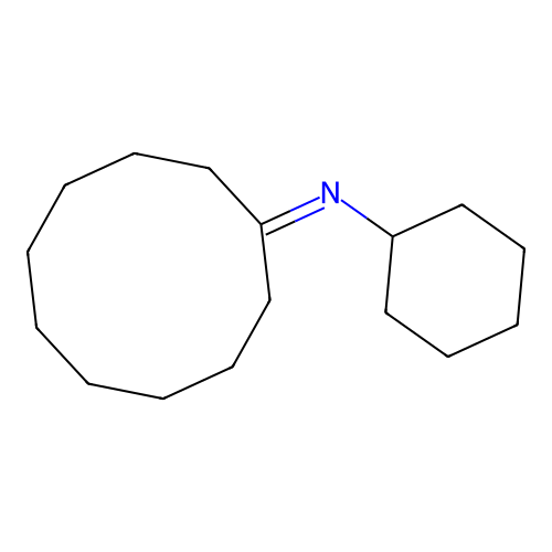 Cyclohexanamine, N-cyclodecylidene- structure