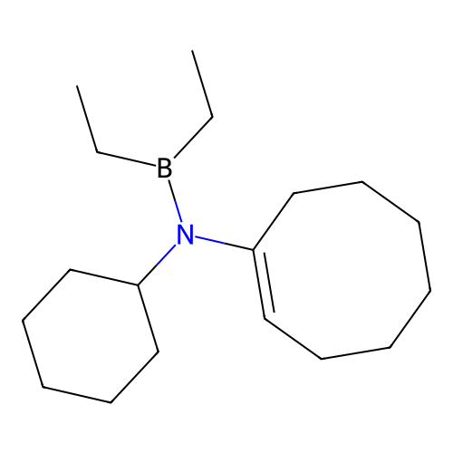 Boranamine, N-cyclohexyl-N-1-cycloocten-1-yl-1,1-diethyl- structure