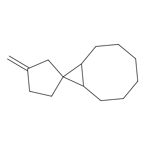 Spiro[bicyclo[6.1.0]nonane-9,1'-cyclopentane], 3'-methylene- structure