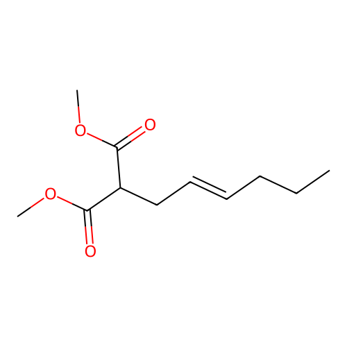 Dimethyl 2-hex-2-enylpropanedioate structure