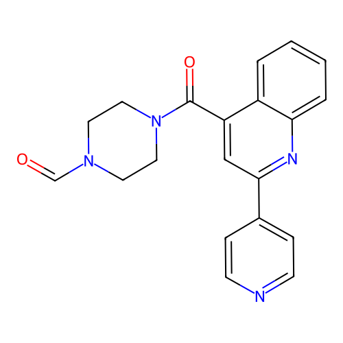 4-(2-(Pyridin-4-yl)quinoline-4-carbonyl)piperazine-1-carbaldehyde structure