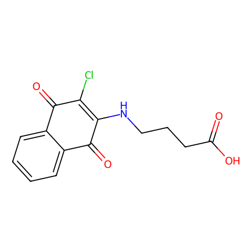 4-[(3-Chloro-1,4-dioxo-1,4-dihydronaphthalen-2-yl)amino]butanoic acid structure