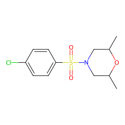 4-[(4-Chlorophenyl)sulfonyl]-2,6-dimethylmorpholine structure