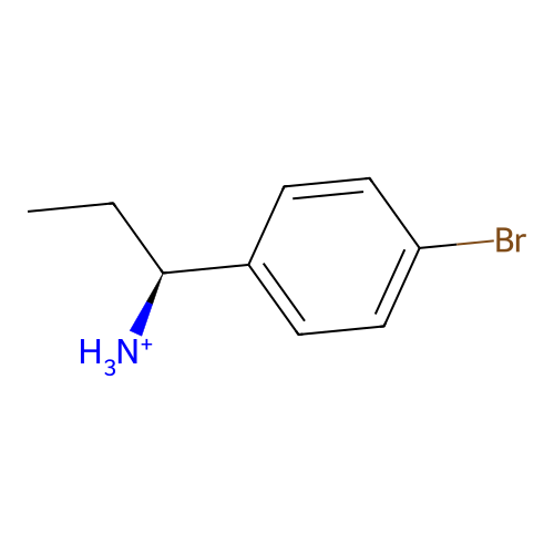[(1S)-1-(4-bromophenyl)propyl]azanium structure