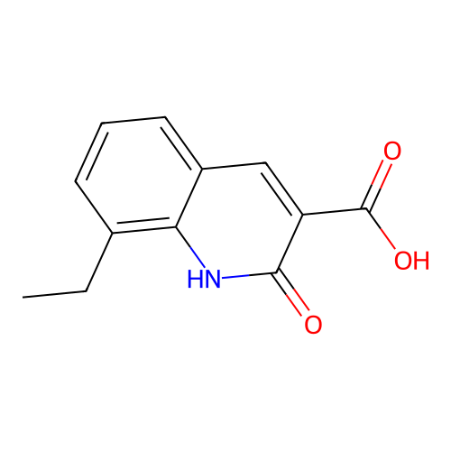 8-Ethyl-2-hydroxyquinoline-3-carboxylic acid structure