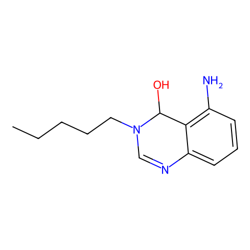 5-Amino-4-hydroxy-3-pentyl-3,4-dihydroquinazoline structure