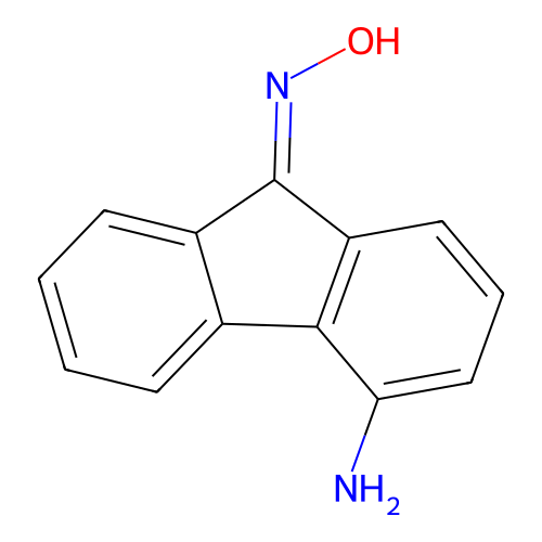 N-(4-aminofluoren-9-ylidene)hydroxylamine structure