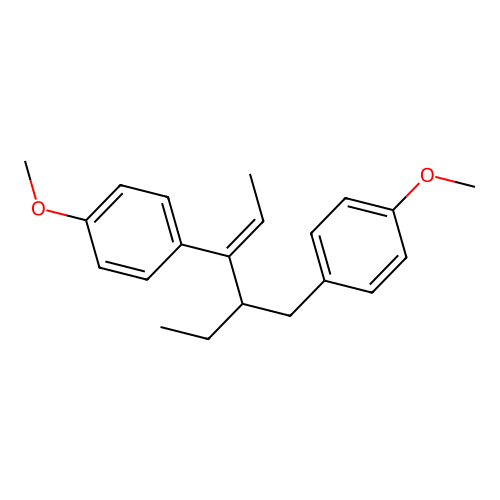 4-(p-Methoxybenzyl)-3-(p-methoxyphenyl)-2-hexene structure