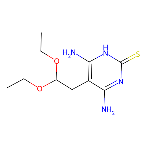 4,6-Diamino-5-[2,2-diethoxyethyl]-2-mercaptopyrimidine structure