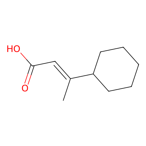 (2E)-3-cyclohexylbut-2-enoic acid structure
