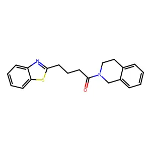 4-(1,3-benzothiazol-2-yl)-1-(3,4-dihydroisoquinolin-2(1H)-yl)butan-1-one structure