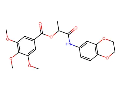 [1-(2,3-dihydro-1,4-benzodioxin-6-ylamino)-1-oxopropan-2-yl] 3,4,5-trimethoxybenzoate structure