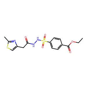 Ethyl 4-[[[2-(2-methyl-1,3-thiazol-4-yl)acetyl]amino]sulfamoyl]benzoate structure