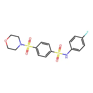N-(4-fluorophenyl)-4-morpholin-4-ylsulfonylbenzenesulfonamide structure