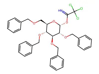 2,3,4,6-Tetra-O-benzyl-alpha-D-glucopyranosyl trichloroacetimidate structure