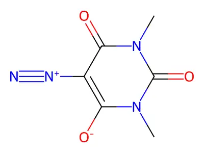5-Diazonio-1,3-dimethyl-2,6-dioxo-1,2,3,6-tetrahydropyrimidin-4-olate structure
