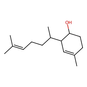 2-(1,5-Dimethyl-4-hexenyl)-4-methyl-3-cyclohexen-1-ol structure