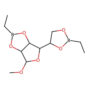 .alpha.-D-Gulofuranoside,2,3:5,6-di-O-(ethylboranediyl)-1-O-methyl- structure