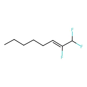 1,1,2-Trifluorooct-2-ene structure