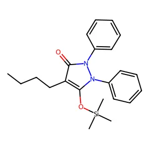 4-Butyl-1,2-diphenyl-5-trimethylsilyloxypyrazol-3-one structure