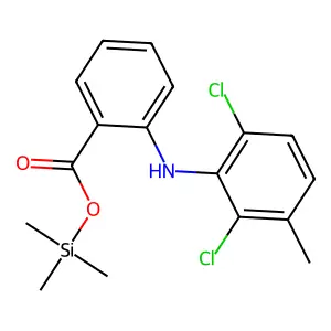 Benzoic acid, 2-[(2,6-dichloro-3-methylphenyl)amino]-, trimethylsilyl ester structure