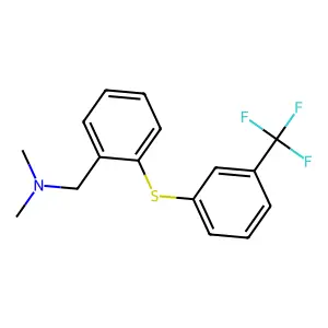 N,N-dimethyl(2-(3-(trifluoromethyl)phenylthio)phenyl)methanamine structure