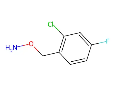 O-[(2-chloro-4-fluorophenyl)methyl]hydroxylamine structure