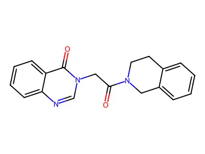 3-[2-(3,4-dihydroisoquinolin-2(1H)-yl)-2-oxoethyl]quinazolin-4(3H)-one structure