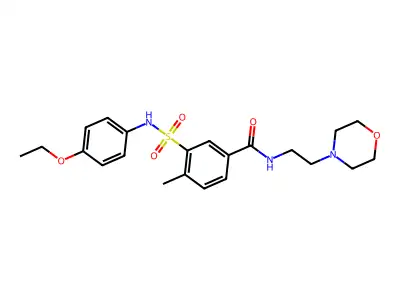 3-[(4-ethoxyphenyl)sulfamoyl]-4-methyl-N-(2-morpholin-4-ylethyl)benzamide structure