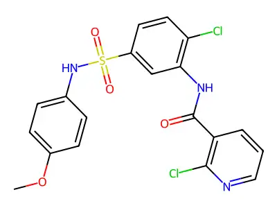 2-chloro-N-{2-chloro-5-[(4-methoxyphenyl)sulfamoyl]phenyl}pyridine-3-carboxamide structure