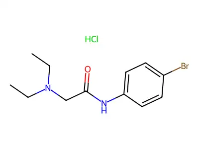 Acetamide, N-(4-bromophenyl)-2-(diethylamino)-, monohydrochloride structure