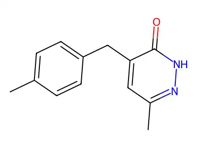 3-methyl-5-[(4-methylphenyl)methyl]-1H-pyridazin-6-one structure