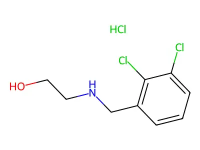 2-(((2,3-Dichlorophenyl)methyl)amino)ethanol hydrochloride structure
