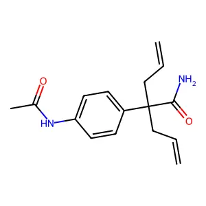 4-(Acetylamino)-alpha,alpha-di-2-propen-1-ylbenzeneacetamide structure