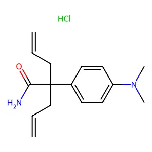 4-Pentenamide, 2-allyl-2-(p-(dimethylamino)phenyl)-, hydrochloride structure