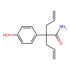 4-Pentenamide, 2-allyl-2-(p-hydroxyphenyl)- structure