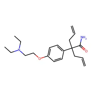 4-Pentenamide, 2-allyl-2-(p-(2-(diethylamino)ethoxy)phenyl)- structure