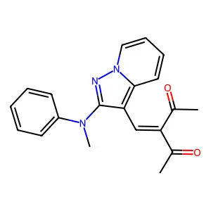 3-[[2-(N-methylanilino)pyrazolo[1,5-a]pyridin-3-yl]methylidene]pentane-2,4-dione structure
