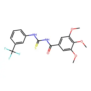 1-[3-(Trifluoromethyl)phenyl]-3-(3,4,5-trimethoxybenzoyl)thiourea structure