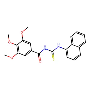 3,4,5-trimethoxy-N-(naphthalen-1-ylcarbamothioyl)benzamide structure