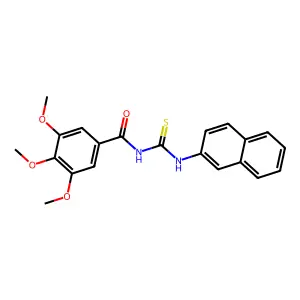 3,4,5-trimethoxy-N-(naphthalen-2-ylcarbamothioyl)benzamide structure