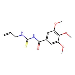 3,4,5-trimethoxy-N-(prop-2-enylcarbamothioyl)benzamide structure